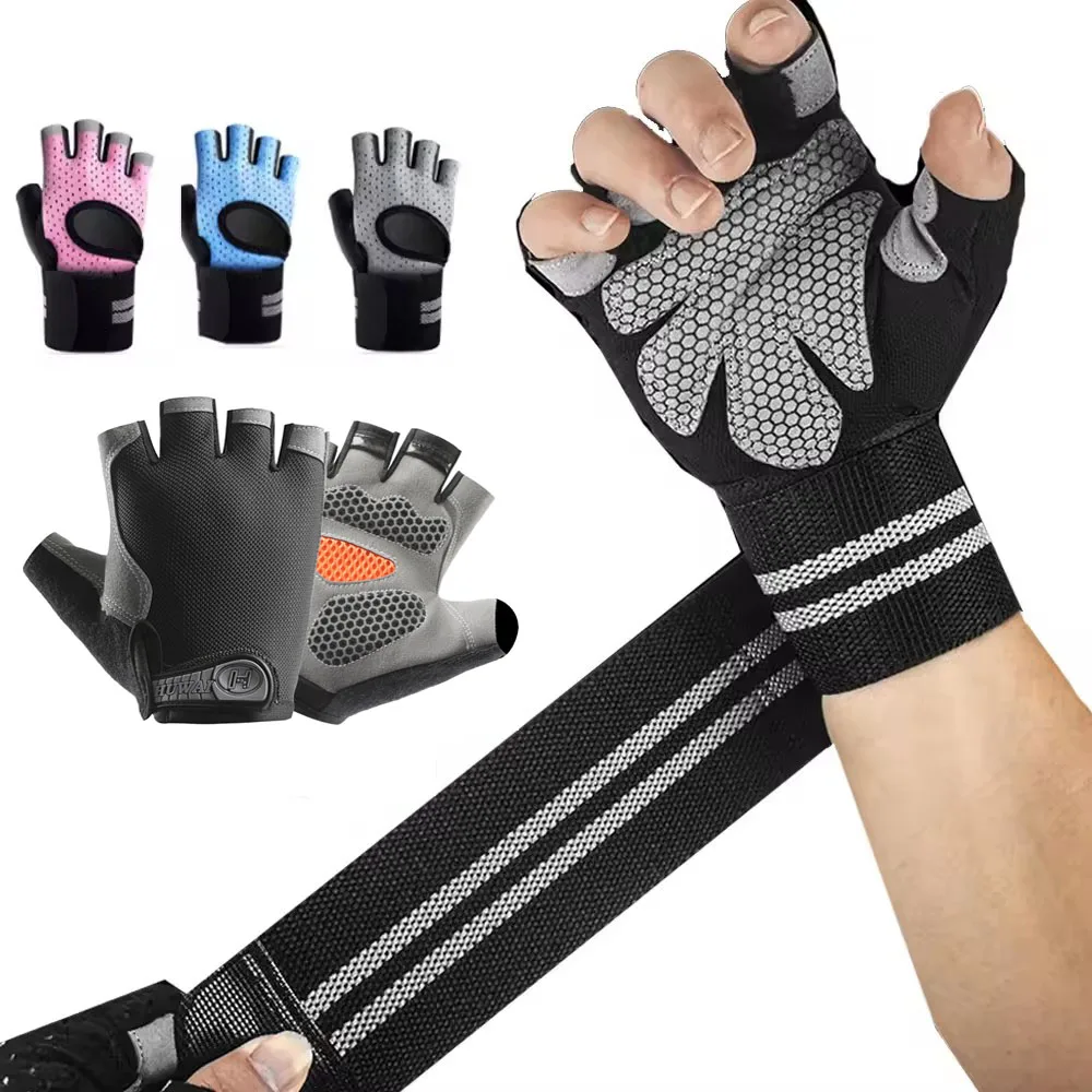 1Pair Half Finger Gym Fitness  - огляд і ціна Crossfit Training Gear