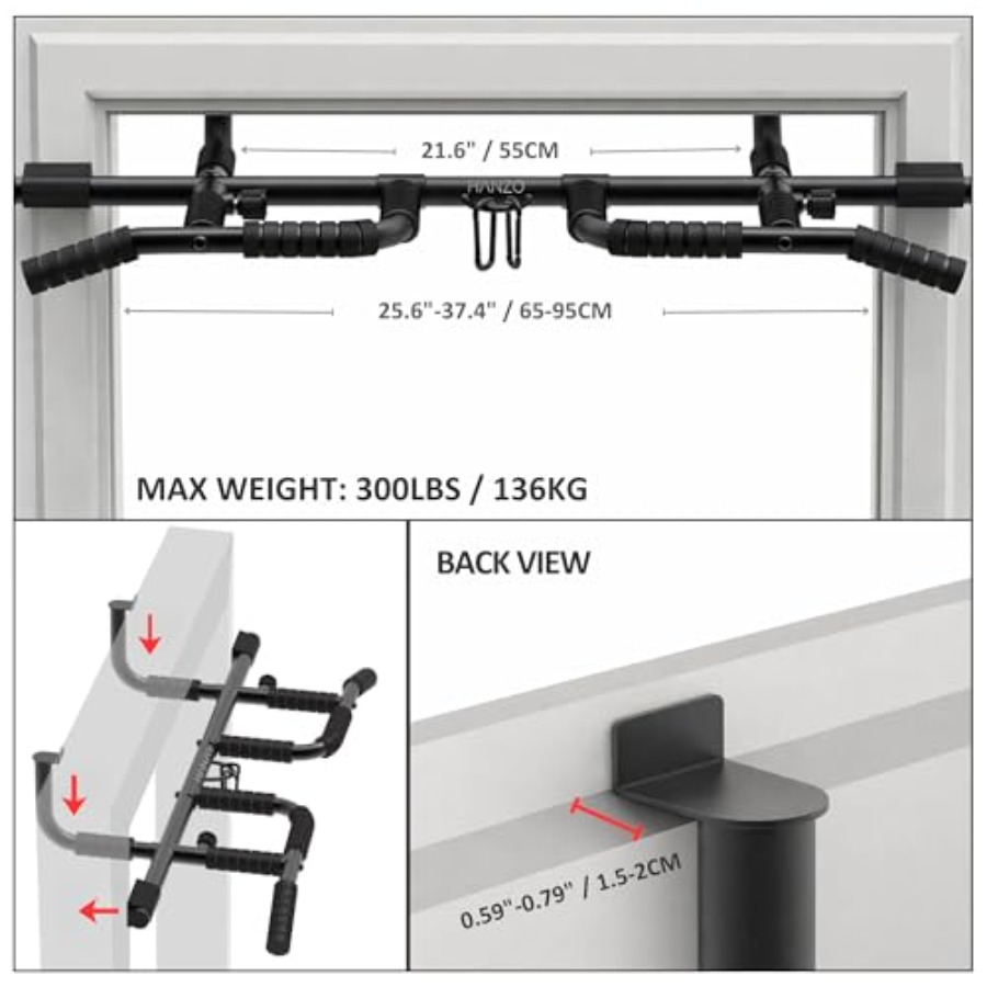 Doorway Pull Up Bar Set with S - огляд і ціна Pull Up Bar Grip