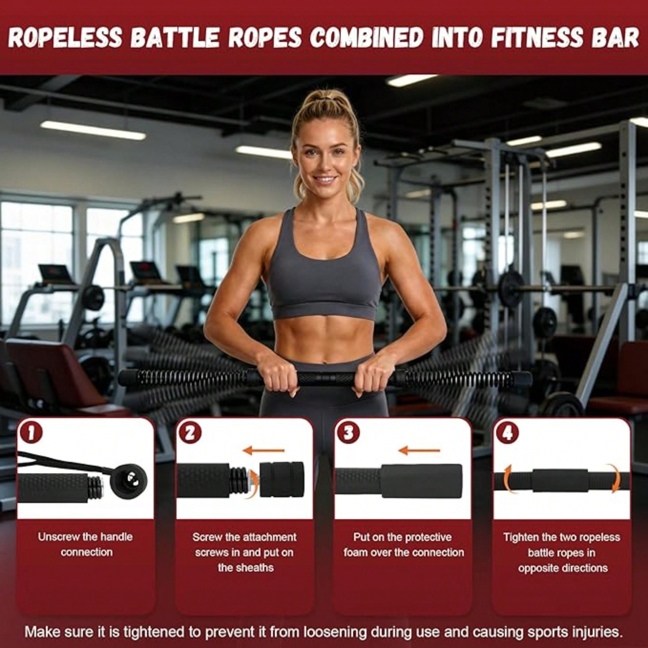 2-in-1 Upgraded Cordless Battl - огляд і ціна Crossfit Training Gear