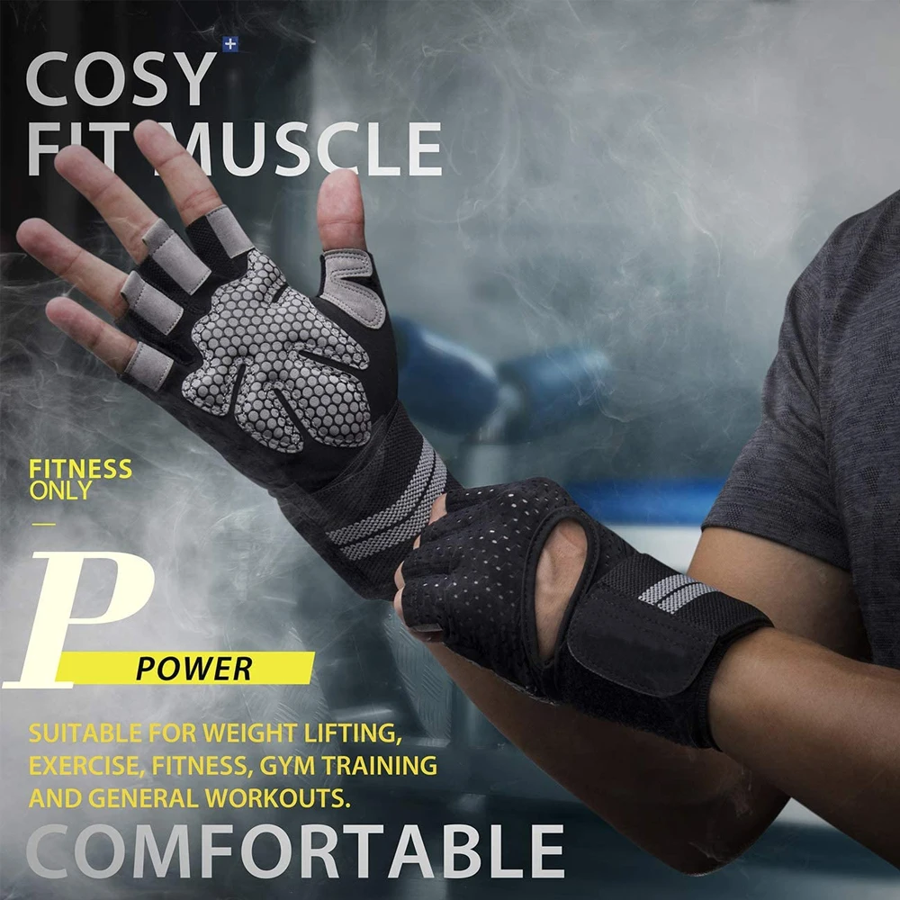 1Pair Half Finger Gym Fitness  - огляд і ціна Crossfit G